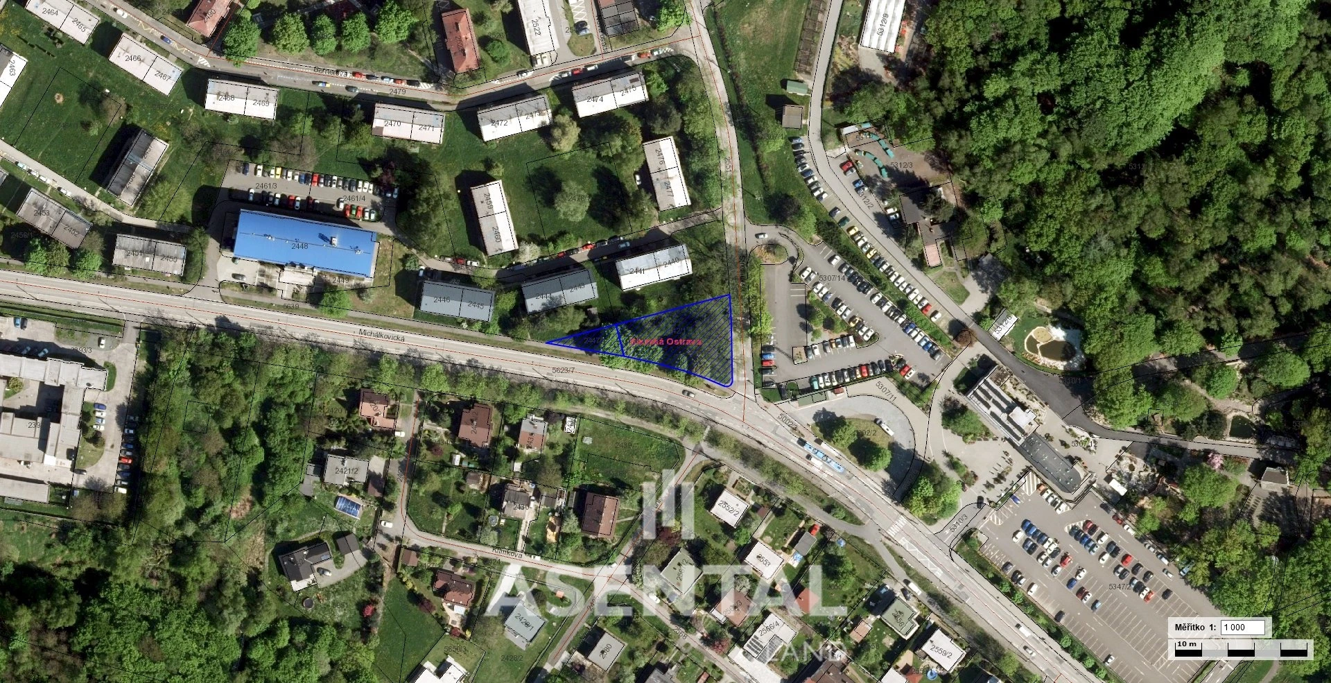 Prodej pozemků o výměře 1 154 m² v k.ú. Slezská Ostrava